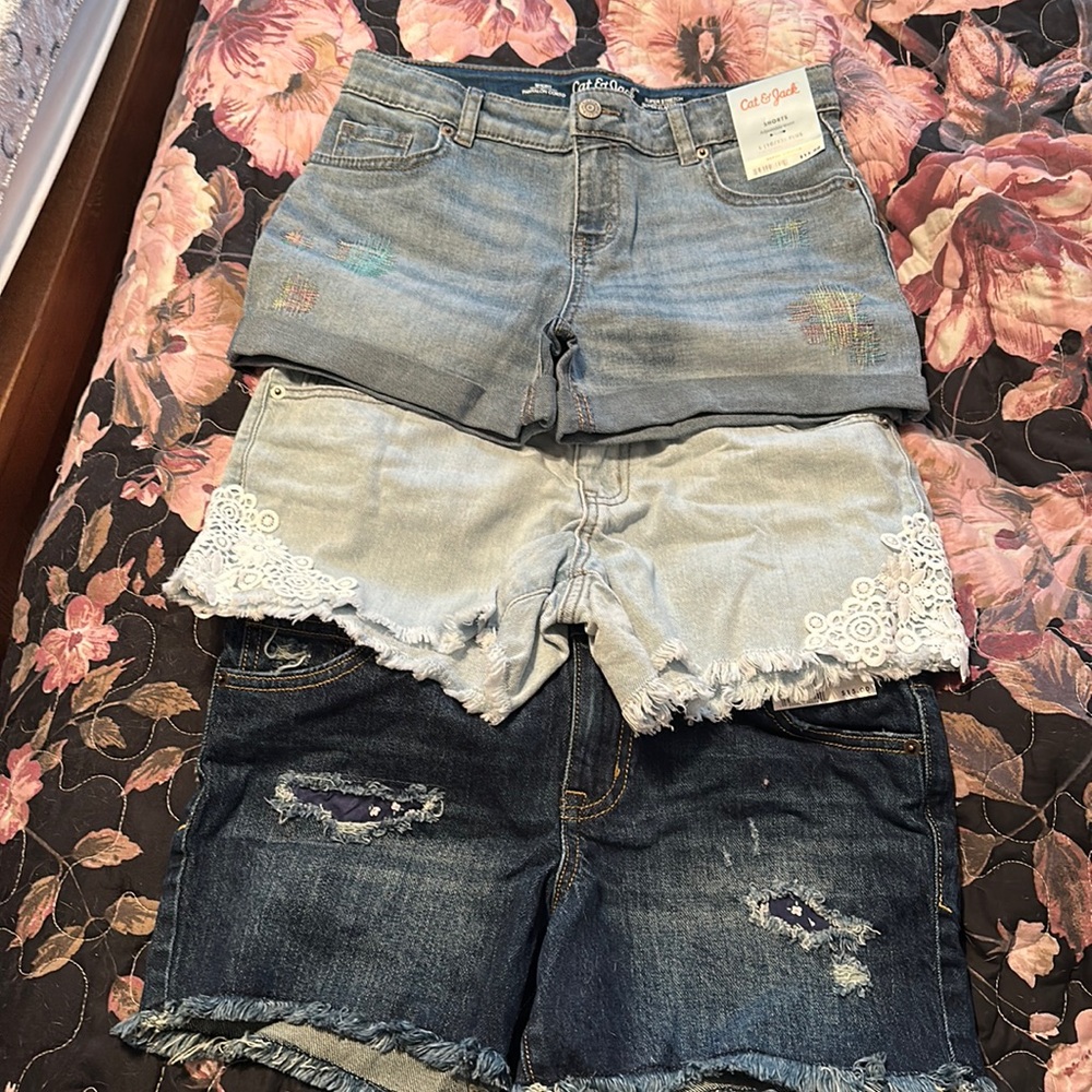 Bundle and Save! 3 Pairs Giles 10/12 Plus Cat & Jack Jean Shorts